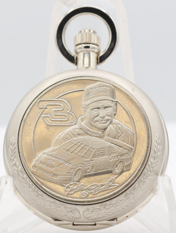 Dale Earnhardt The Intimidator Quartz Hunter Pocket Watch Stainless Steel