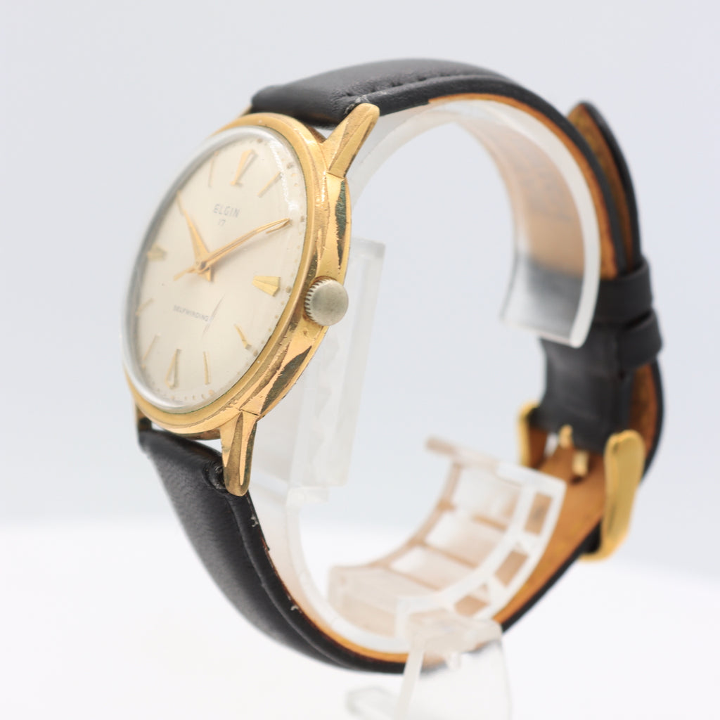 Vintage Elgin Sunburst Dial Men's Automatic Wristwatch 848 Swiss