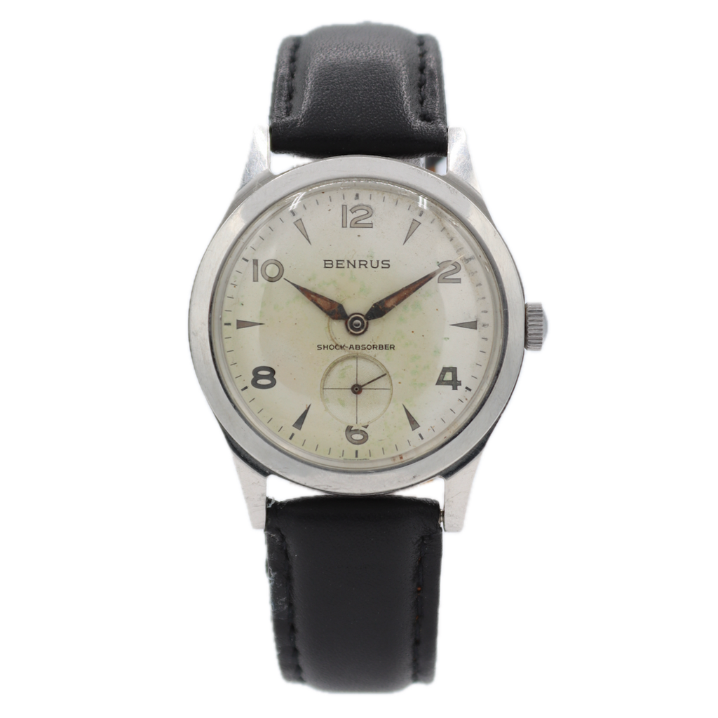 Vintage 34mm Benrus DN2A 17j Men's Mechanical Wristwatch AX2 66 Swiss