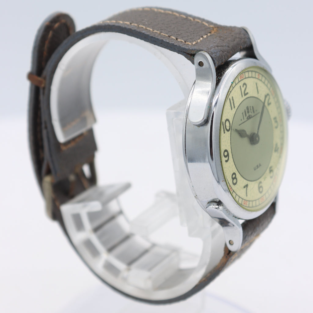 Vintage Ingraham Co Tower Men's Mechanical Wristwatch 51 Chrome