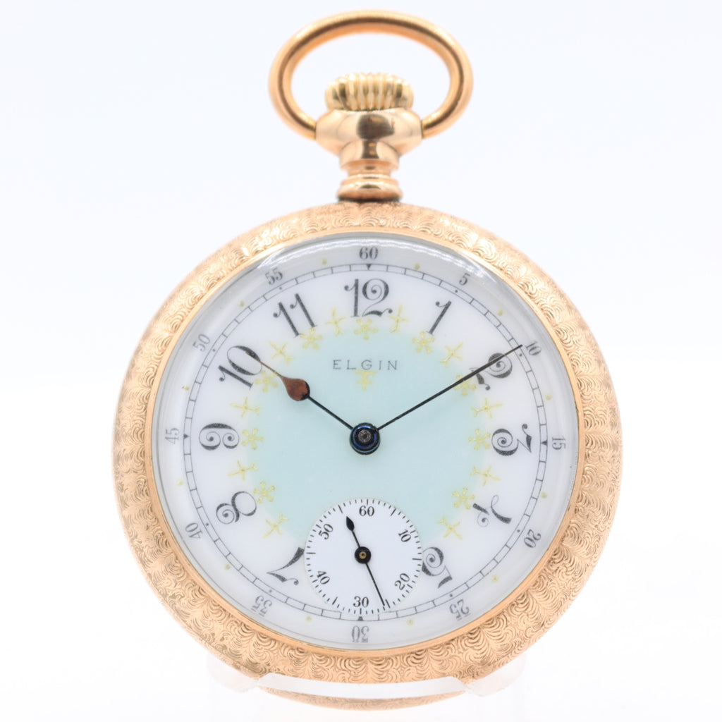 Antique 18s 1899 Elgin Multicolor 21 Jewel Mechanical Pocket Watch 150 USA