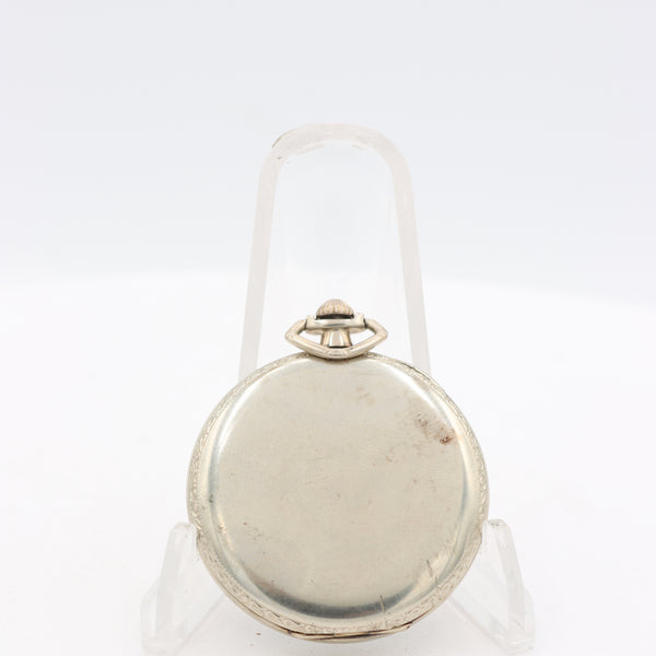 Antique 12s 1924 Hamilton 17 Jewel Mechanical Pocket Watch 912 14k White GF