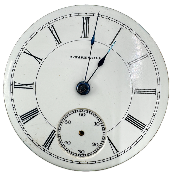 Antique 18s Illinois Hartwell Mechanical Open Face Pocket Watch Movement 60 USA