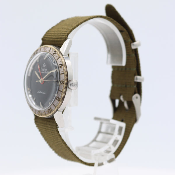 Vintage Zodiac 752.925 AerospaceGMT Men's Automatic Wristwatch 75 Swiss Two Tone