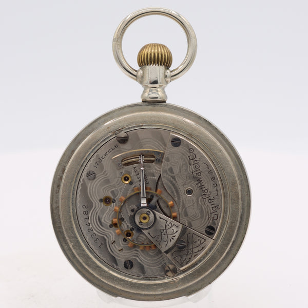 Antique 18s 1908 Elgin Roman Mechanical Hunter Pocket Watch 335 Silverode USA