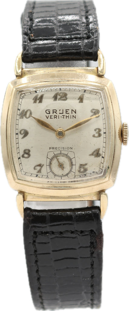 Vintage Gruen Precision Men's Mechanical Wristwatch 425 USA 10k Gold Filled