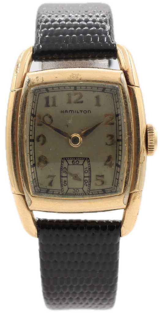 Vintage Hamilton Tonneau Style Men's Mechanical Wristwatch 987A USA 10k GF