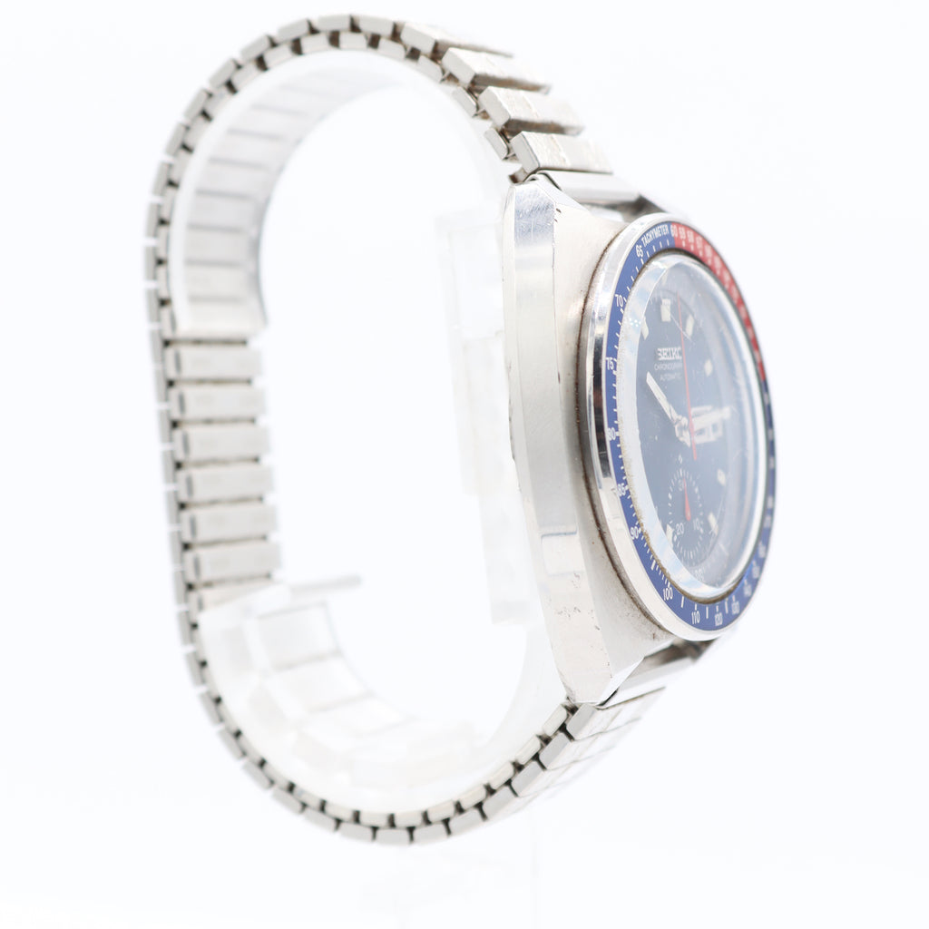 Vintage 41mm 1976 Seiko 6139-6002 Pepsi Pogue Men's Chronograph