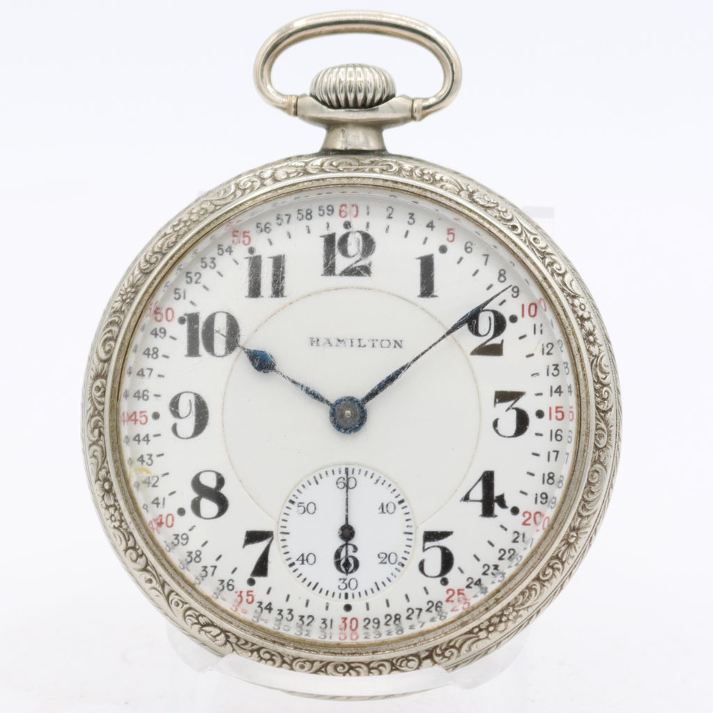 Antique 18s 1922 Hamilton 19j Mechanical Pocket Watch 952 Nickeloid USA