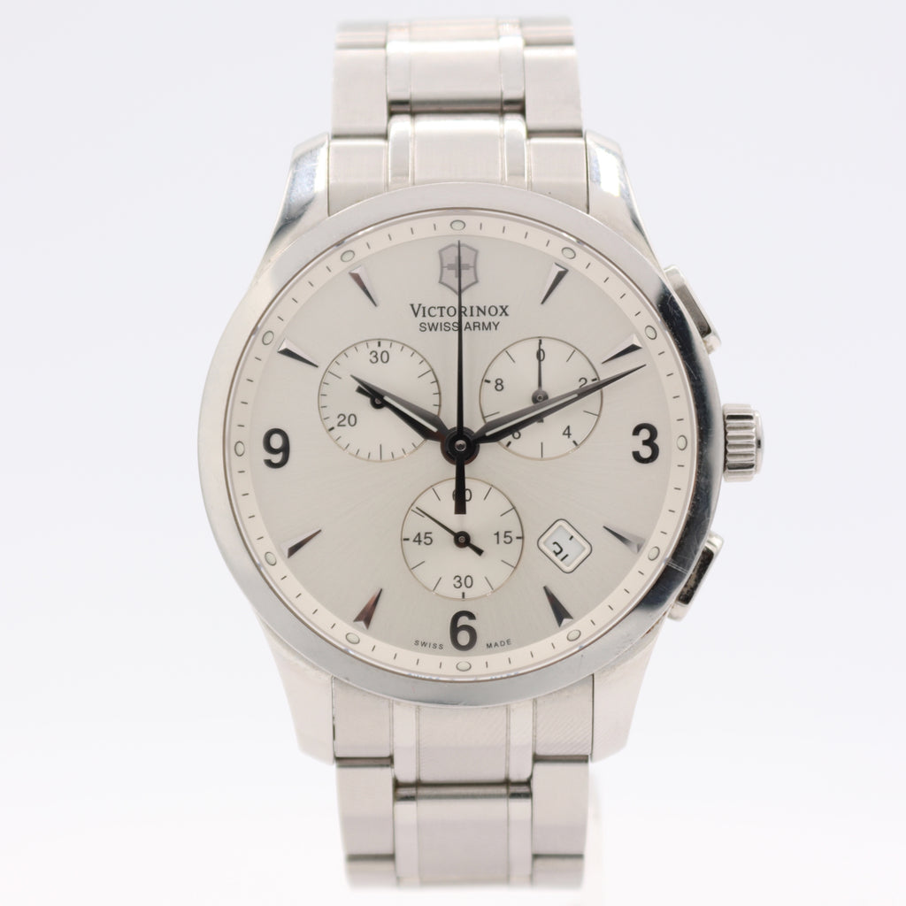42mm Victorinox 249033 Alliance Men's Quartz Chronograph Wristwatch Steel W/Box