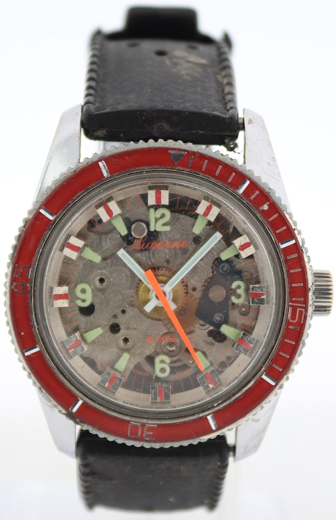 Vintage Lucerne 12623 Skeletonized Diver Men's Mechanical Wristwatch Swiss
