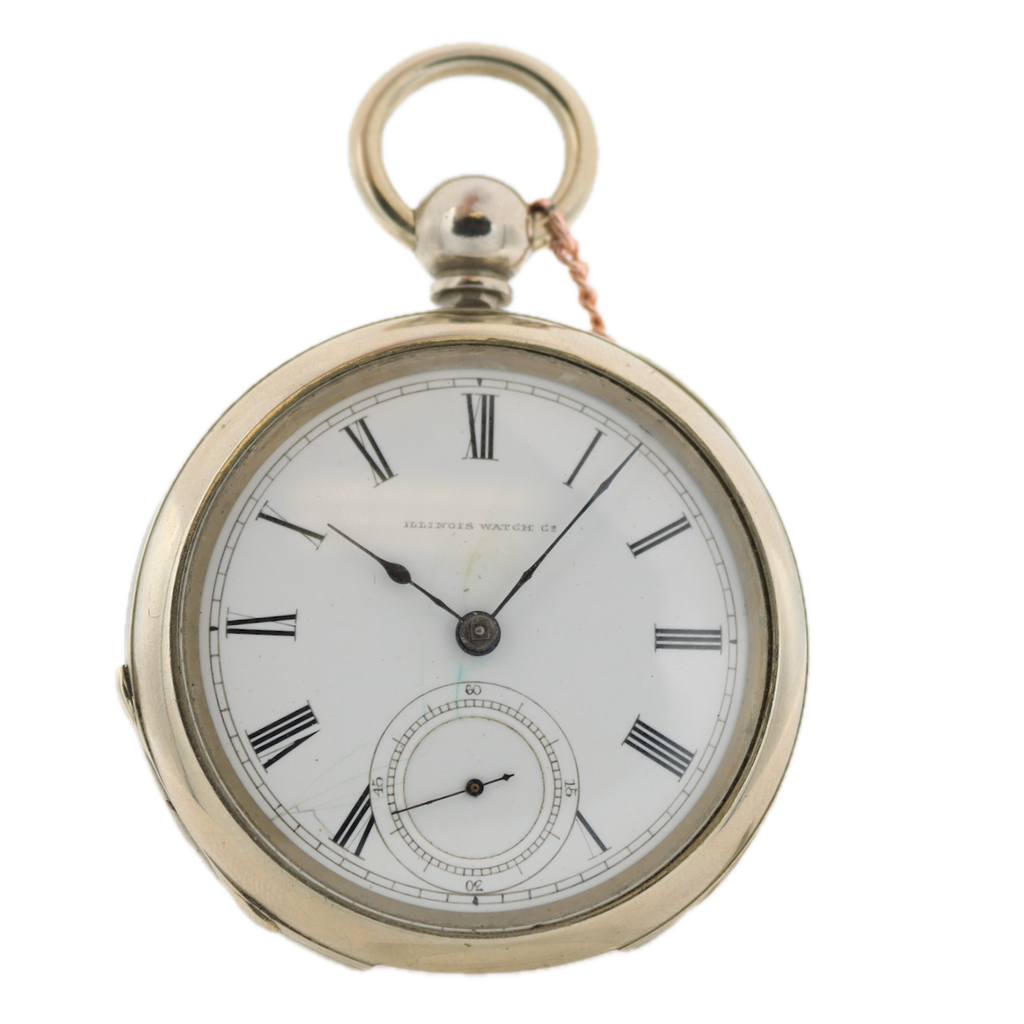Antique 18s 1880 Illinois E 11 Jewel Key Wind Pocket Watch Columbia Nickel
