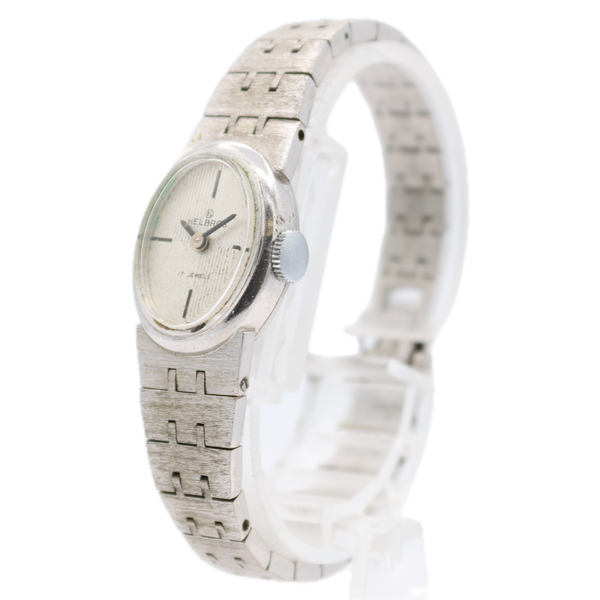 Vintage Helbros Cocktail 17 Jewel Ladies Mechanical Wristwatch Chrome Plated