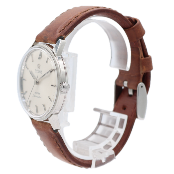 34.5mm 1965 Omega 165.002 Seamaster Men's Automatic Wristwatch 552 Swiss Steel