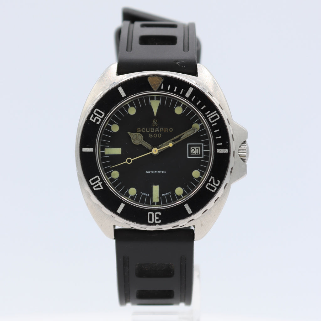 Vintage 41mm Scubapro 500 Diver Men's Automatic Wristwatch 2784 Swiss Steel