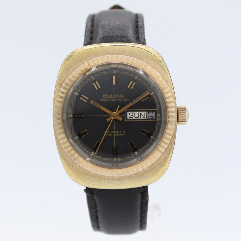 Vintage 1971 Bulova Oceanographer "R" Day Date Men's Automatic Wristwatch Swiss