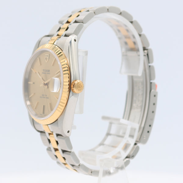 Vintage 35mm Tudor 74033 Prince Date Men's Automatic Wristwatch Steel & Gold