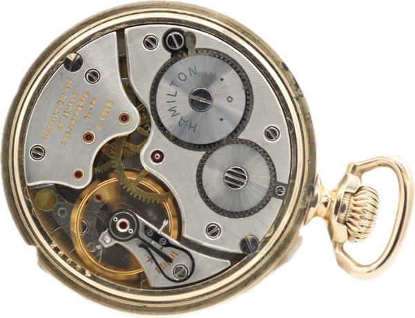 Antique 16S Hamilton 23 Jewel Mechanical Railroad Pocket Watch 971 14k GF