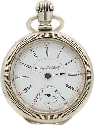 Antique 18S Washington Senate 17Jewel Mechanical Pocket Watch Illinois 79 Nickel