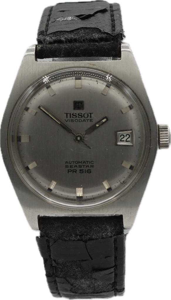 Vintage 34mm Tissot Seastar PR516 Men's Automatic Wristwatch 784-2 Swiss Steel