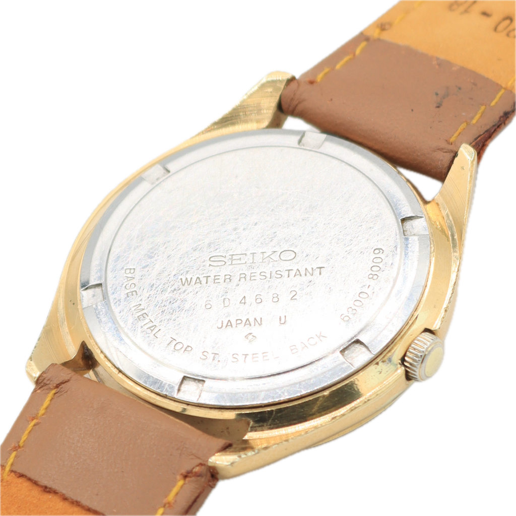 17.nanoko様 Vintage 37mm Seiko 6300-8009 17j Men's Mechanical Wristwatch Japan