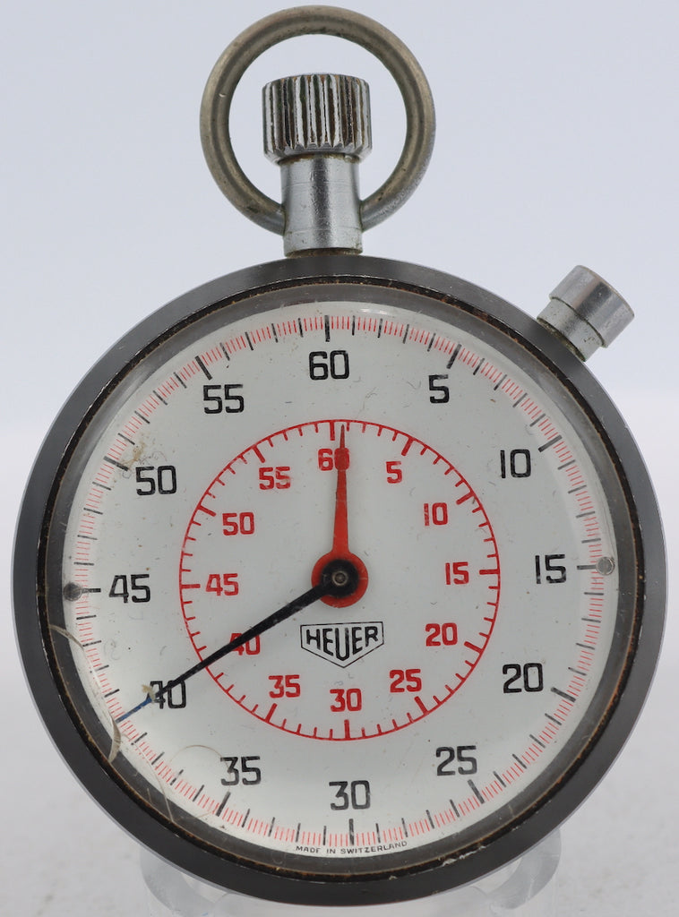Vintage 53mm Heuer 508.213 Mechanical Stop Watch 7710 w/Box PVD & ChromeSwiss