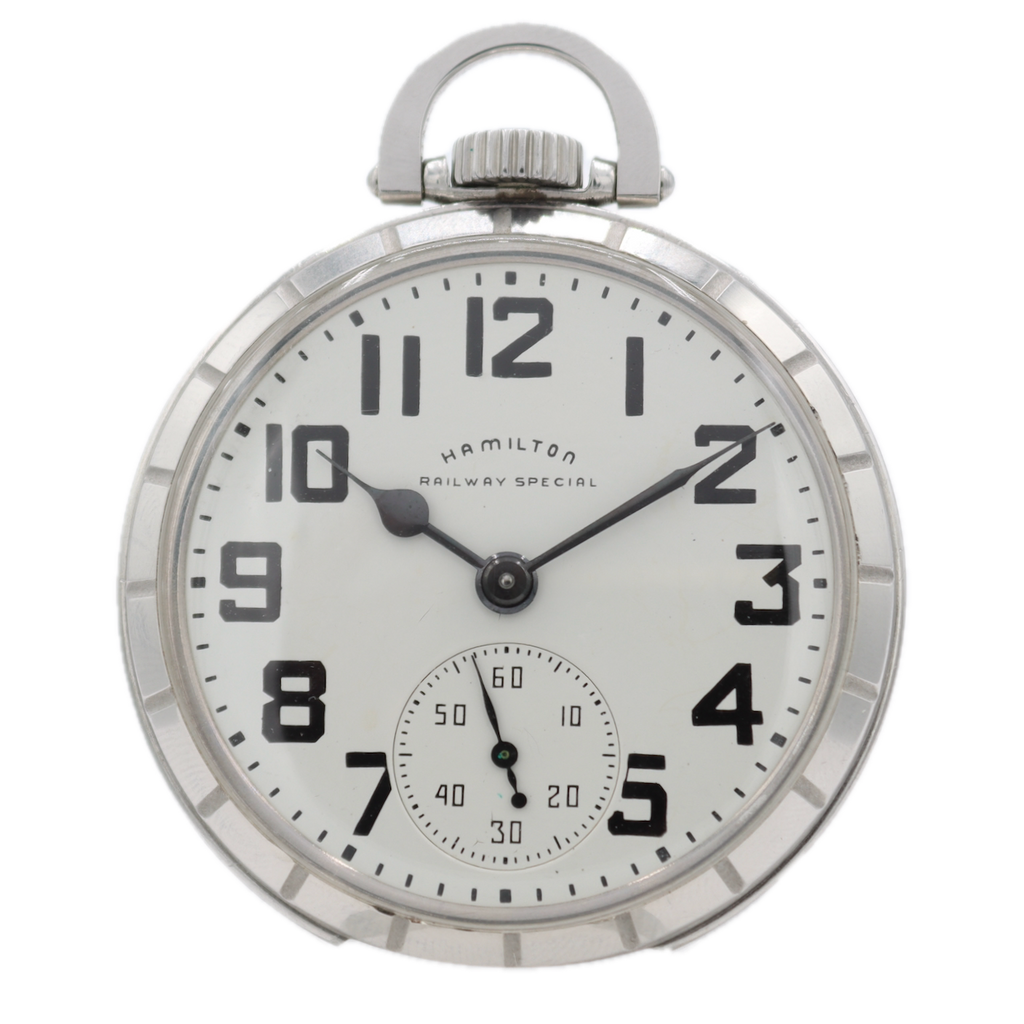 Vintage 16s 1952 Hamilton 21j Railroad Pocket Watch 992B Stainless Steel USA