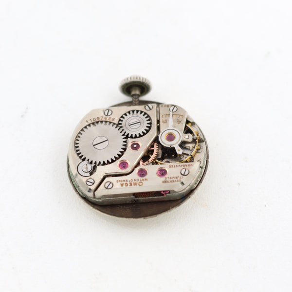 Vintage 20mm Omega 2334-2 Ladies Mechanical Wristwatch Steel w Nipple Crown