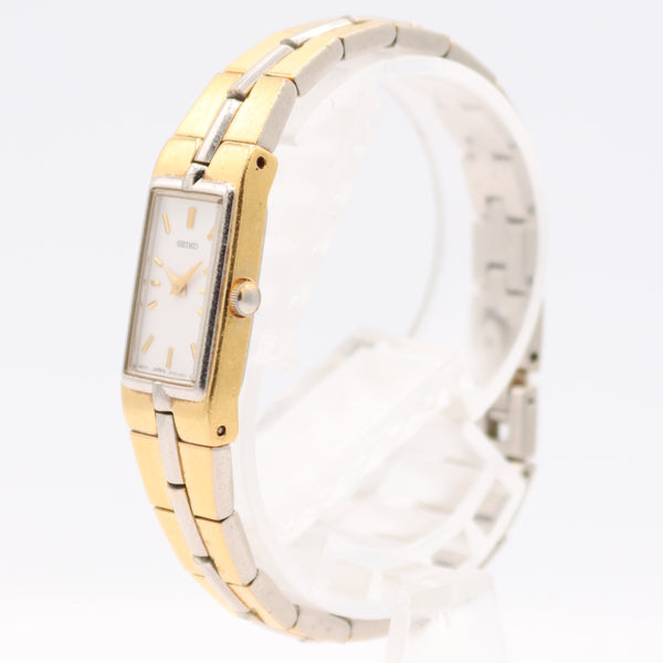 Vintage 13mm Seiko 2E20-7479 Elegant Ladies Quartz Wristwatch Japan Gold Tone