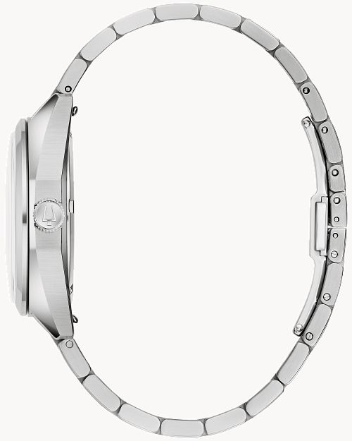 40mm Bulova 96B401 Red Dial Jet Star Men's Quartz Wristwatch Steel Legendary