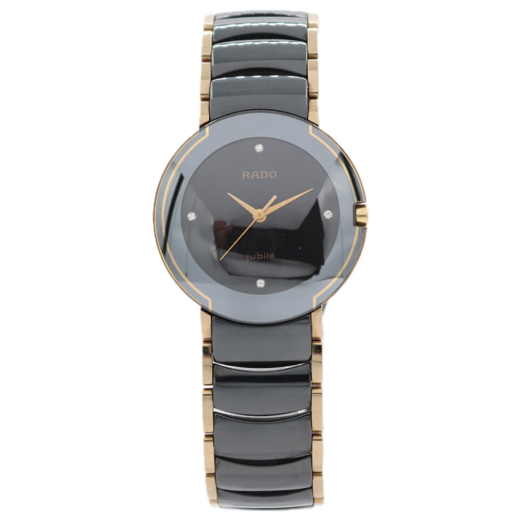 Rado 129.0300.3 Diastar Jubile Men's Quartz Wristwatch Swiss Two Tone Diamonds