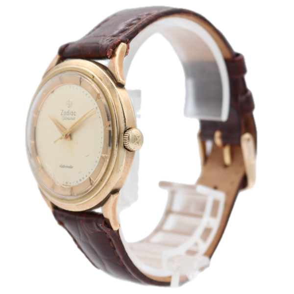 Vintage Zodiac Glorious Men's Automatic Wristwatch A.Schild 1424N Swiss 10k GF