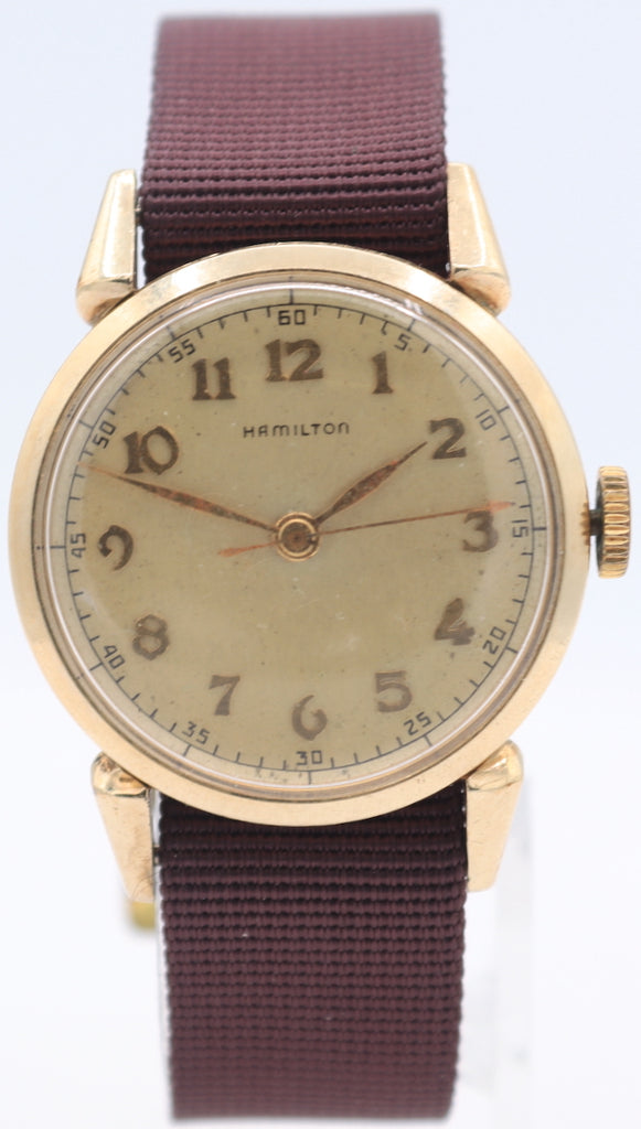 Vintage Hamilton Men's Mechanical Wristwatch 748 USA 10k Gold Filled