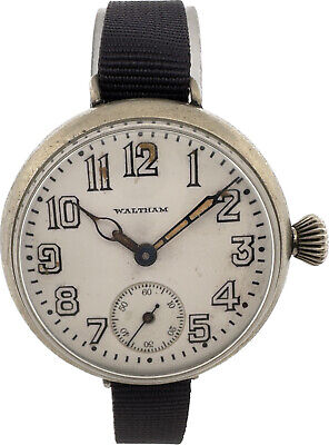 Vintage 1912 Waltham Pre World War 1 Men Mechanical Wristwatch Grade 161 Nickel