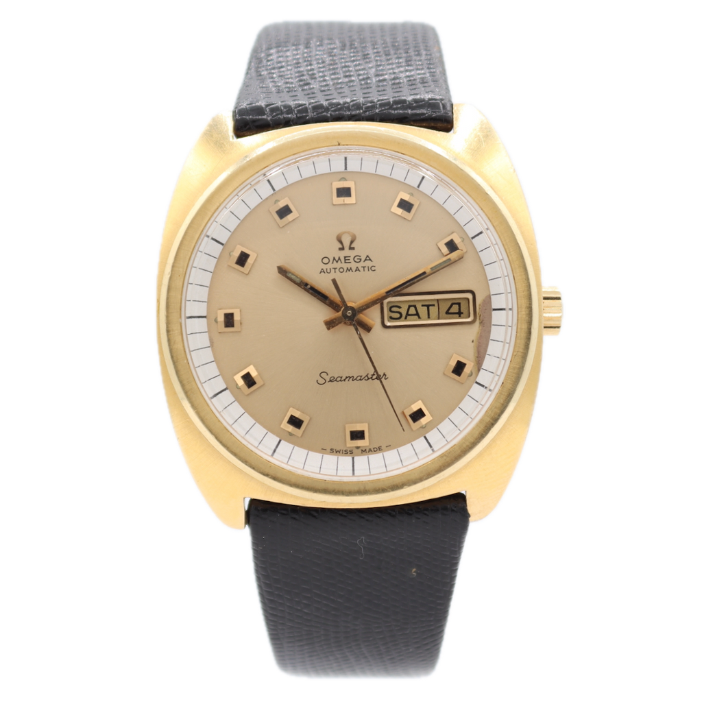 1970 Omega 166.064 Seamaster Men's Automatic Wristwatch 752 Swiss Gold Plated