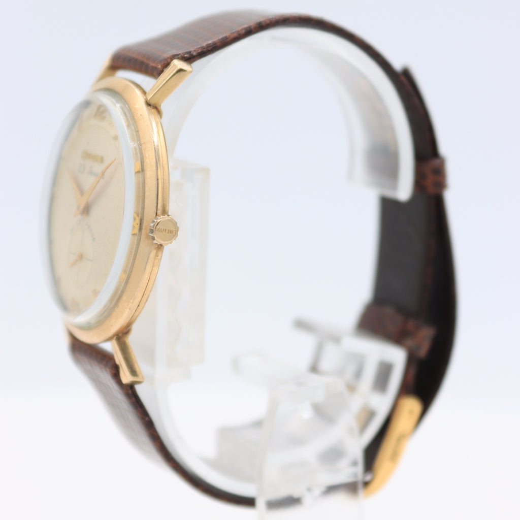 Vintage 35mm Bulova 23 Jewel Men's Mechanical Wristwatch USA 10k