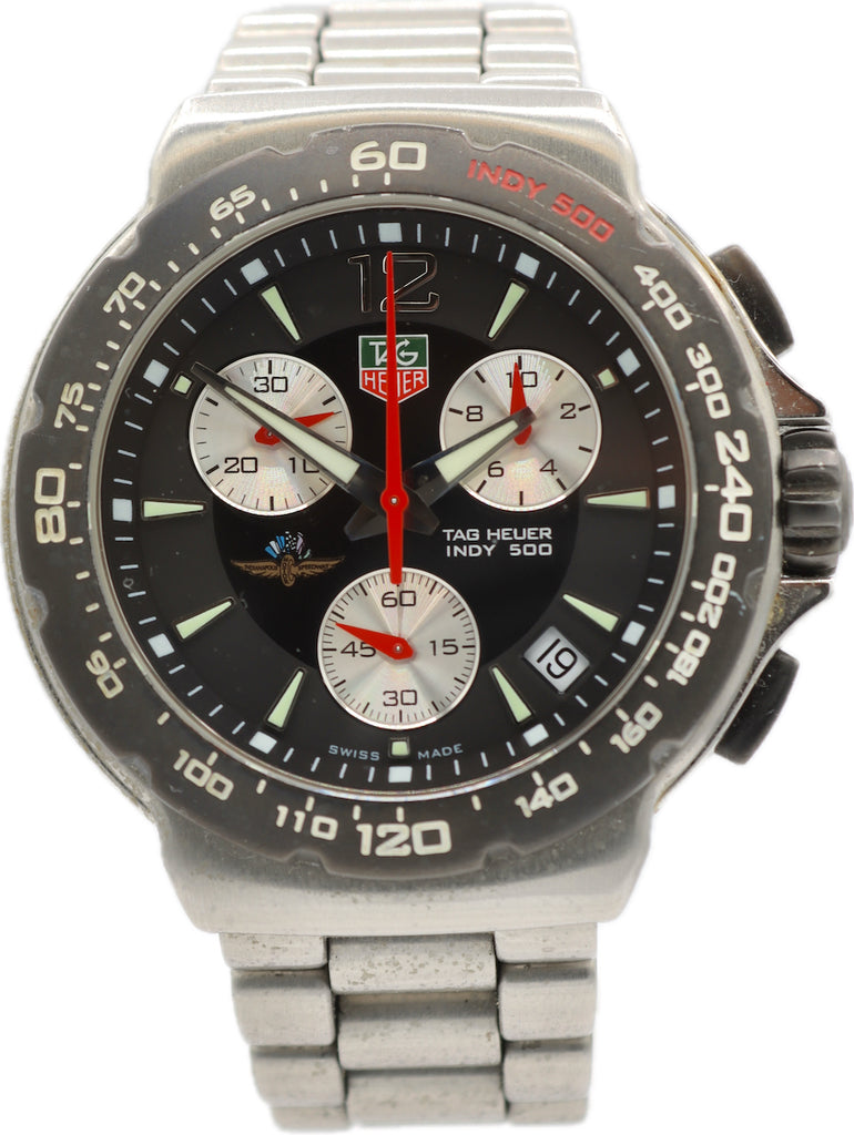 42mm Tag Heuer CAC111A Formula One Indy 500 Chronograph Men's Quartz Wristwatch