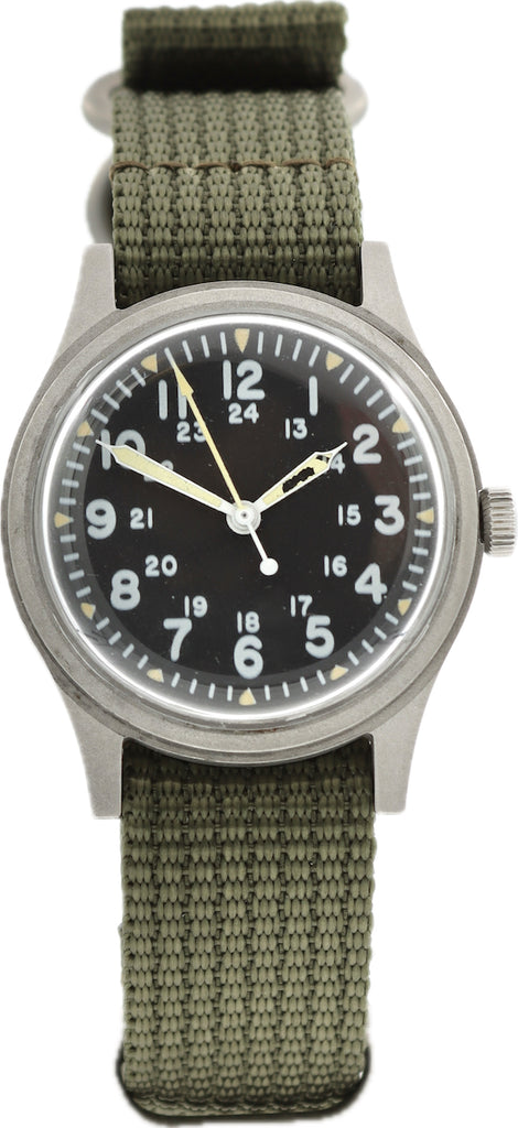 Vintage 34mm 1979 Hamilton Military Issue GG-W-113 Men's Mechanical Wristwatch