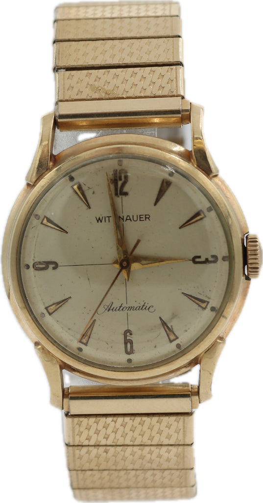 Vintage 32mm Wittnauer Men's Automatic Wristwatch 11ARG 10k Gold Filled