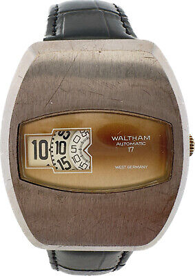 Vintage Waltham Direct Read 17J Men's Automatic Wristwatch West Germany Chunky