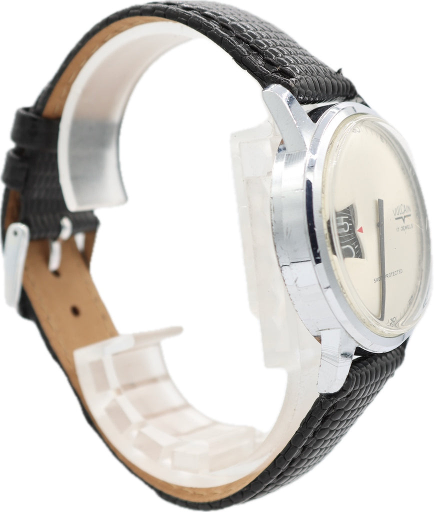 Vintage 34mm Vulcain Jump Hour Men's Mechanical Wristwatch AS 1702