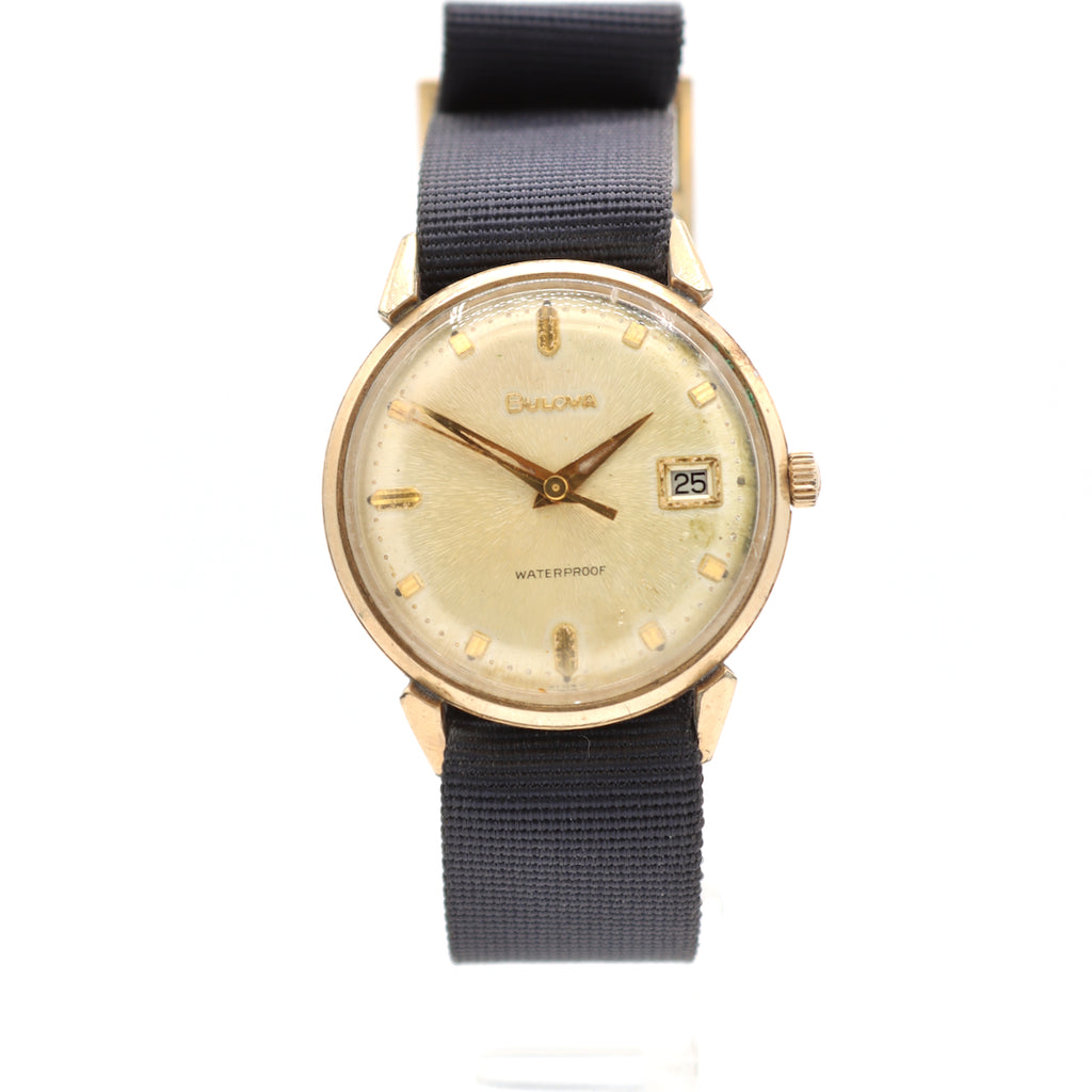 Vintage 33mm 1964 Bulova Men's Mechanical Wristwatch 11 ALCD 10k RGP Running