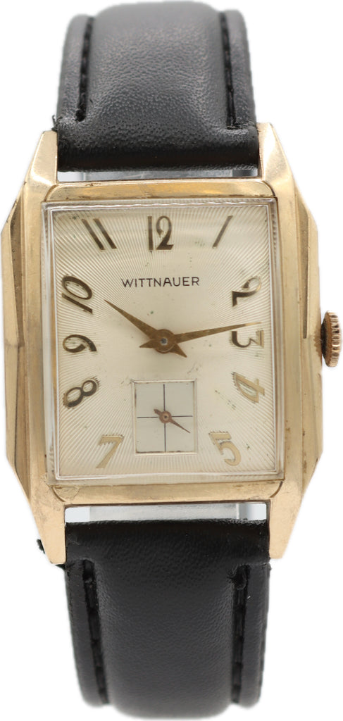 Vintage Wittnauer 2215-P Sunburst Men's Mechanical Wristwatch 11 N 10k RGP