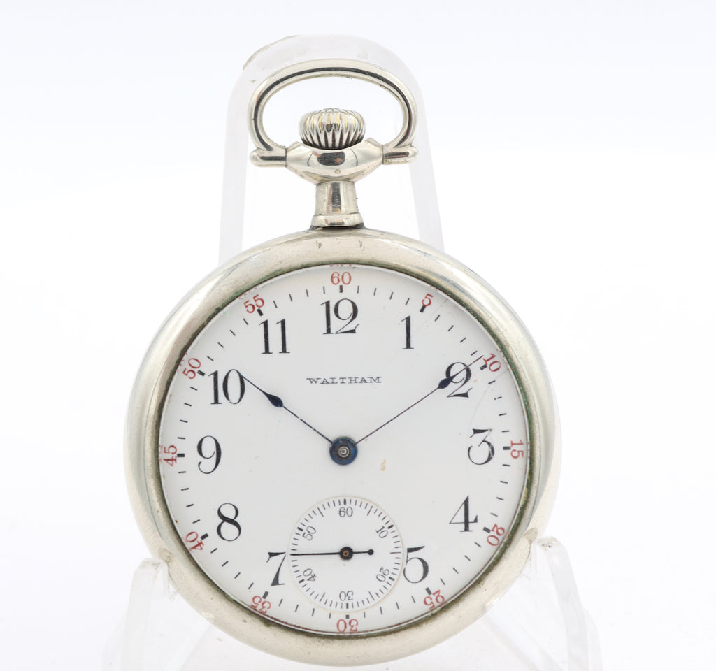 Antique 16s 1906 Waltham 15 Jewel Mechanical Pocket Watch No. 620 Nickel