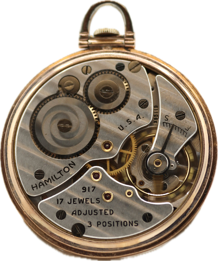 Antique 10S Hamilton Mechanical Open Face Pocket Watch 917 10k Rose Go –  thewatchpreserve