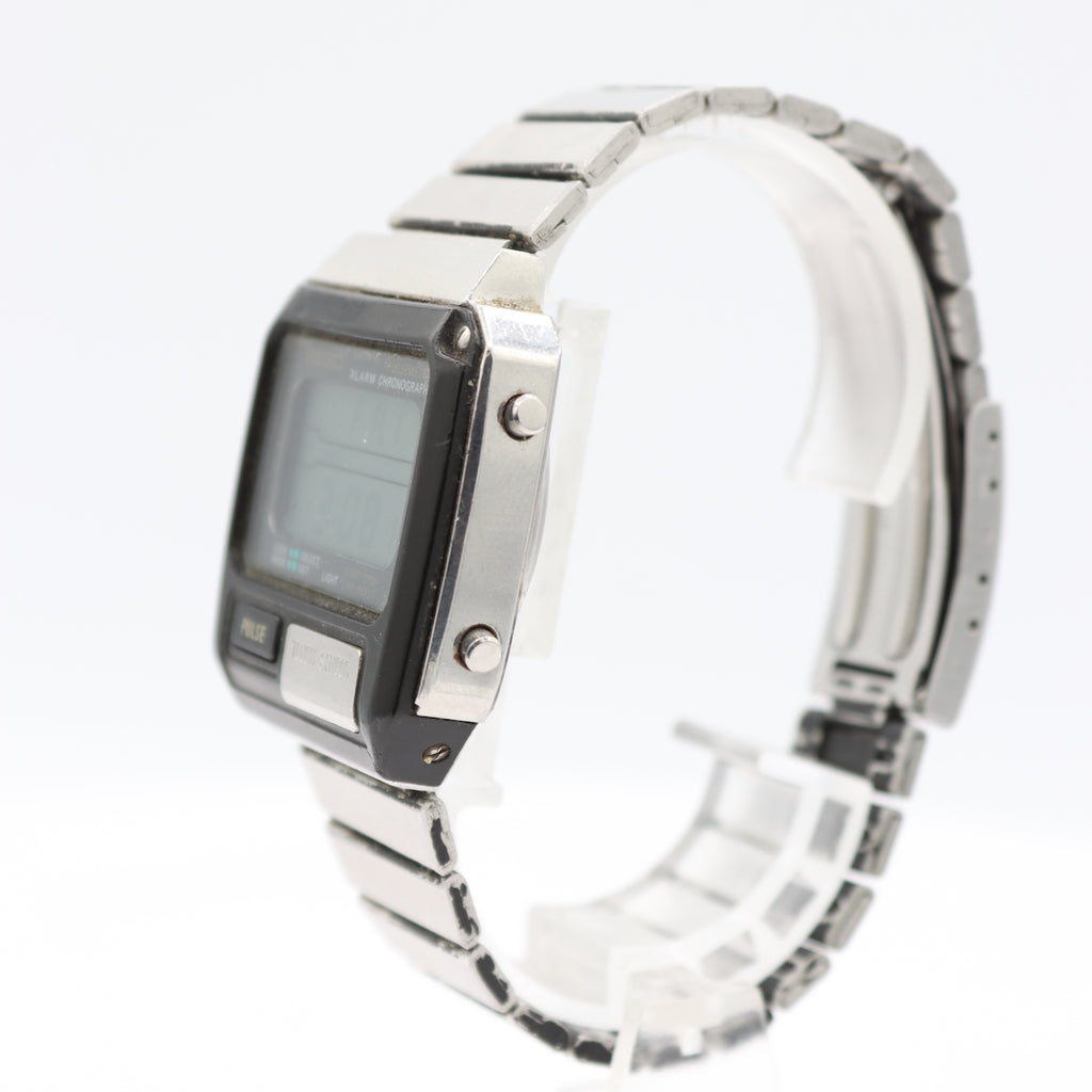 Vintage 1982 Seiko S229-5019 Pulsemeter Men's Quartz Wristwatch