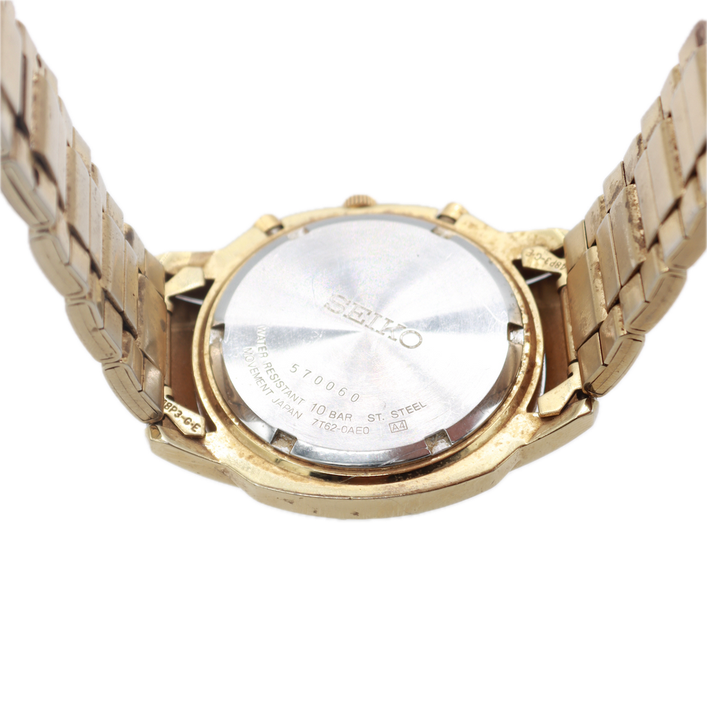 Vintage Seiko 7T62 0AE0 Men's Quartz Chronograph Wristwatch