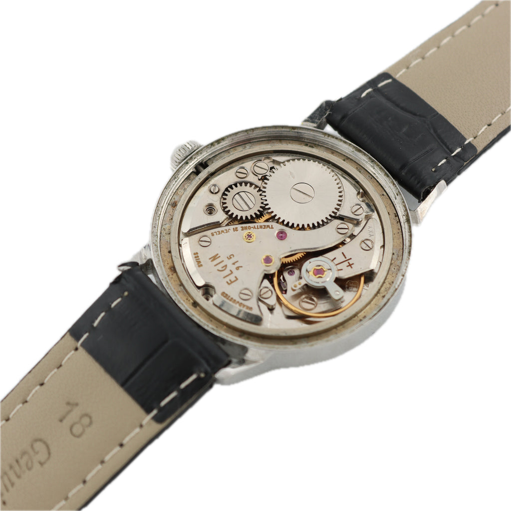 Vintage 33mm Lord Elgin Sunburst Men's Mechanical Wristwatch 915