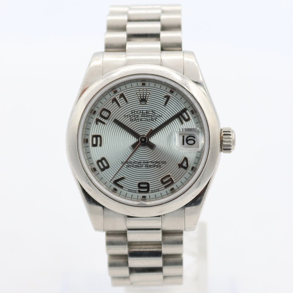 2001 Rolex 178246 Concentric Glacial Datejust Ladies Wristwatch Platinum 950