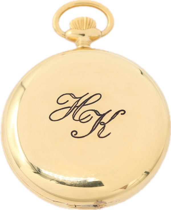 Vintage Royce Incabloc Mechanical Hunter Pocket Watch Unitas 6498 Gold Tone